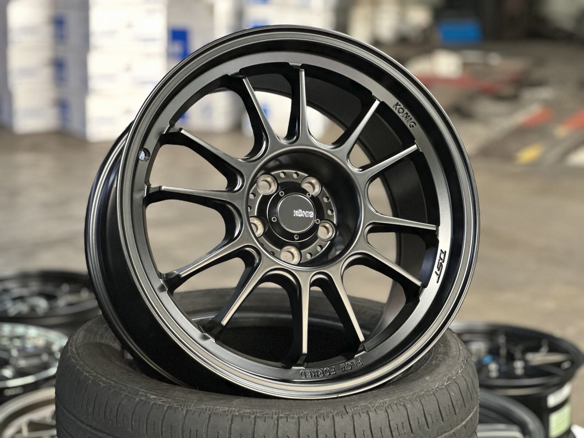 【hypertypography】 New 17x9J KONIG HYPERGRAM (4 Wheel) 5x100 BRZ XV GT86 GR86 BLACK