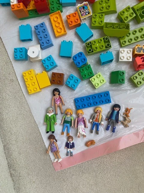 Lego Duplo Lote a Granel Figuras, Coches, Ladrillos, Piezas Especiales, Piezas - Limpio #2 Foto 3 de 4