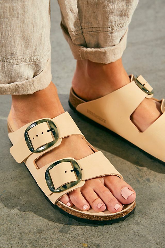 Birkenstock Arizona Big Buckle Almond Torty Nubuck Sandals EU 38 Women  7-7.5 | eBay