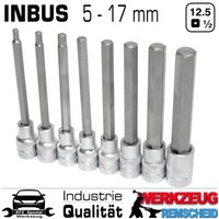"8-Tlg Innensechskant 6-Kant Bits Stecknuss Set 1/2\" SteckschlüSsel 5 - 17Mm Lang"