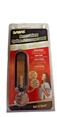Sabre PA-01 Personal Alarm - Black Key Chain  Loud Alarm NEW FREE SHIP CDN/US