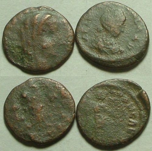 Lot Genuine Ancient Roman coins Postumus Constantine Veiled AELIA FLACILLA 379AD - Picture 3 of 4