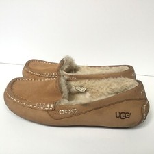 UGG Australia Ansley Chestnut Suede Moccasin Slippers Slip On Women size 7 3312
