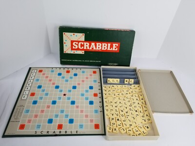 Vintage 1954 SCRABBLE Crossword Game by JW Spear & Sons Made in England 