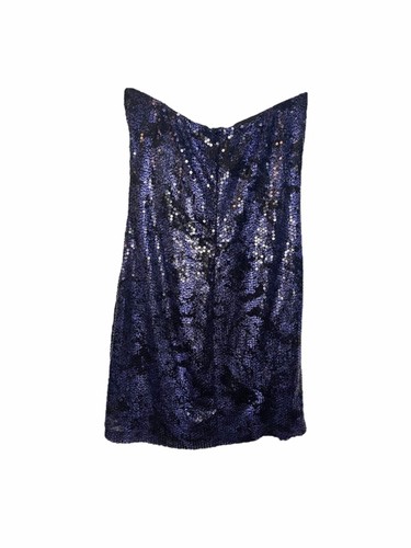 Ruby Rox Blue/black sequin strapless mini dress Juniors XL - Picture 2 of 6