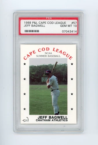 1988 P&L Promotions Cape Cod League Jeff Bagwell #57 Rookie RC PSA 10 GEM HOF