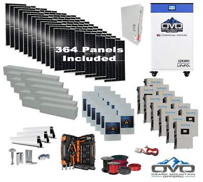 200KW Complete Offgrid Solar Kit + 12x 15K Sol-Ark Inverter + 30KW Lithium Kong