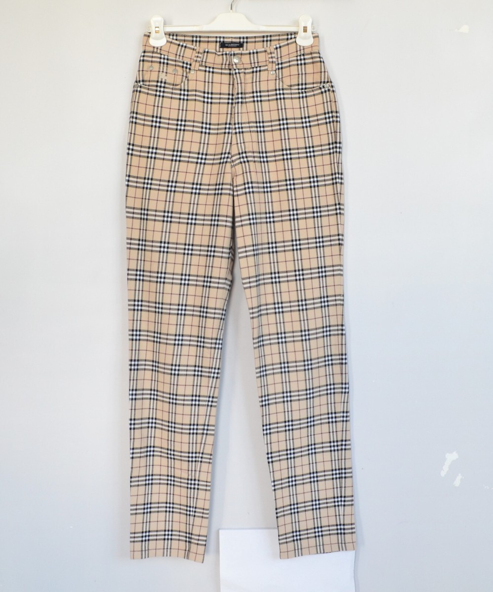 パンツ BURBERRY Woman Pants Beige 8110717 Vintage BURBERRY Pants Nova Check Trousers Cotton Beige