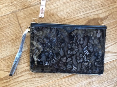 BEAUTYGOODIES Transparente Reise-Make-up-Tasche Large – Veganer Saffiano-Look, Wasserdicht, TSA-geprüft