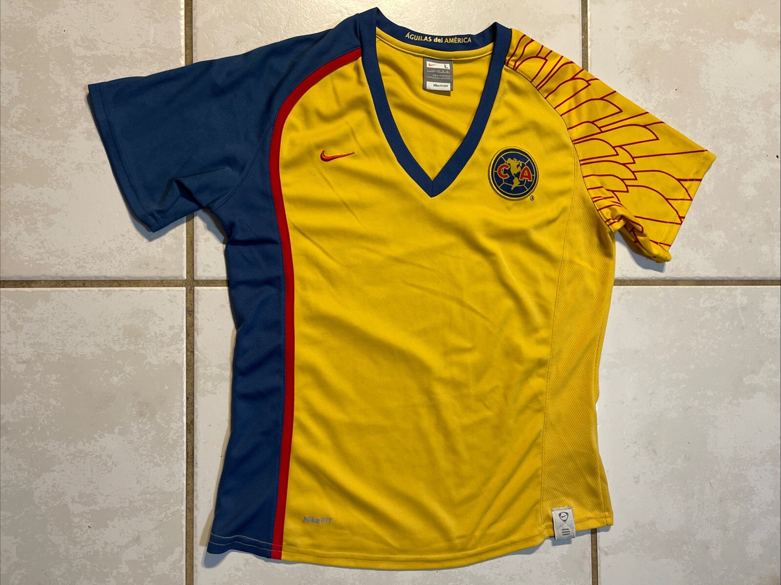 Rare Vintage NIKE Club America Mexico 2007/2008 Training Jersey Women’s Large