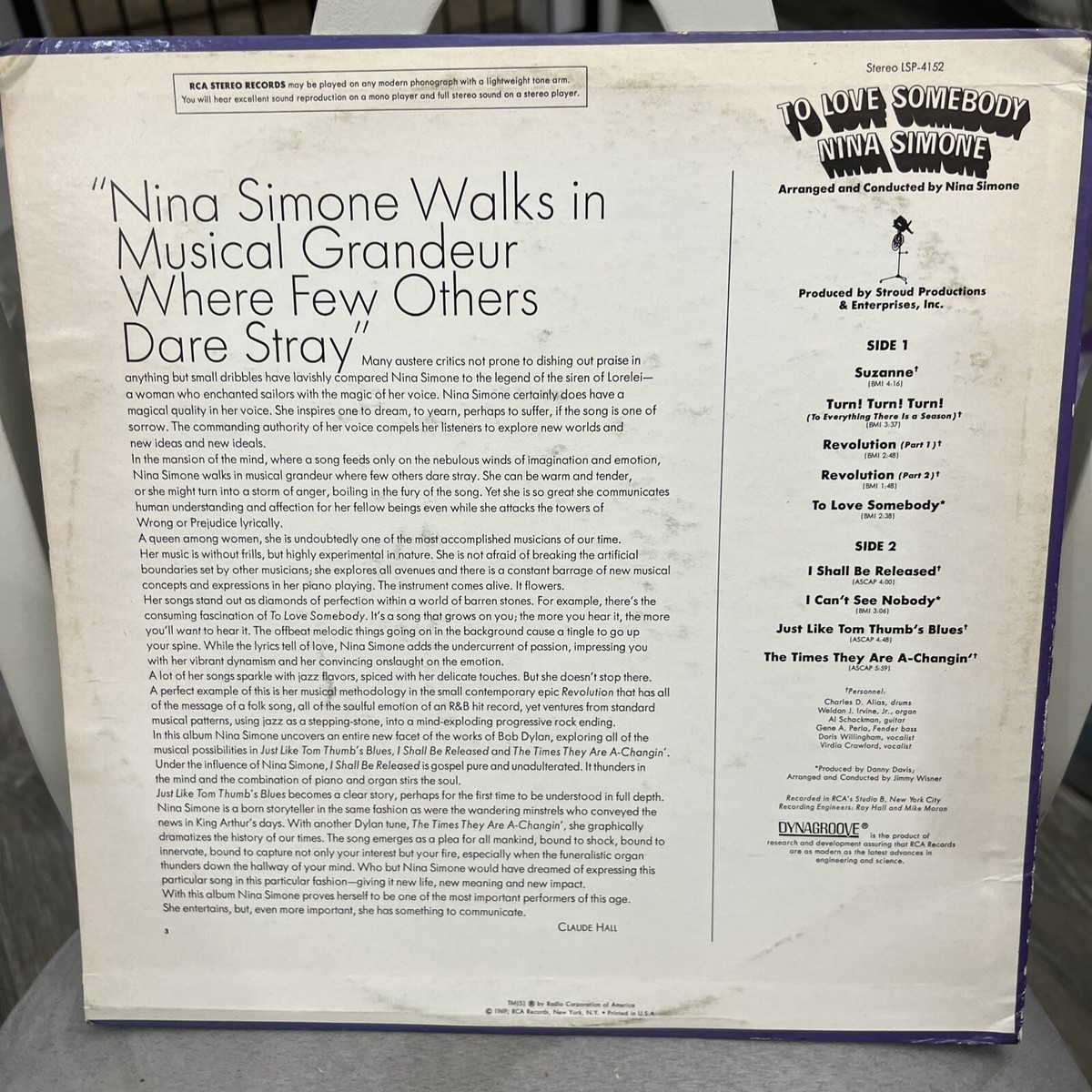 RARE LP VINYL ALBUM: Nina Simone To Love Somebody (FH) | eBay