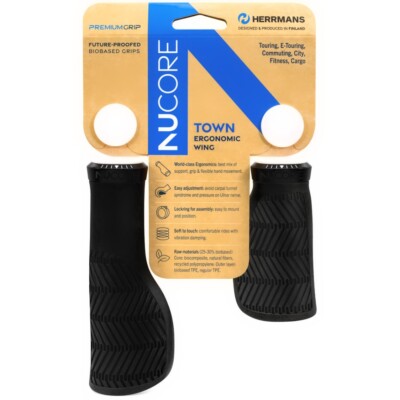 Herrmans Griff Nucore Town'' wave 130/90mm schwarz