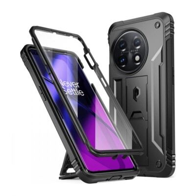 For OnePlus 11 5G Case | Poetic Rugged Dual-Layer Shockproof Cover Black