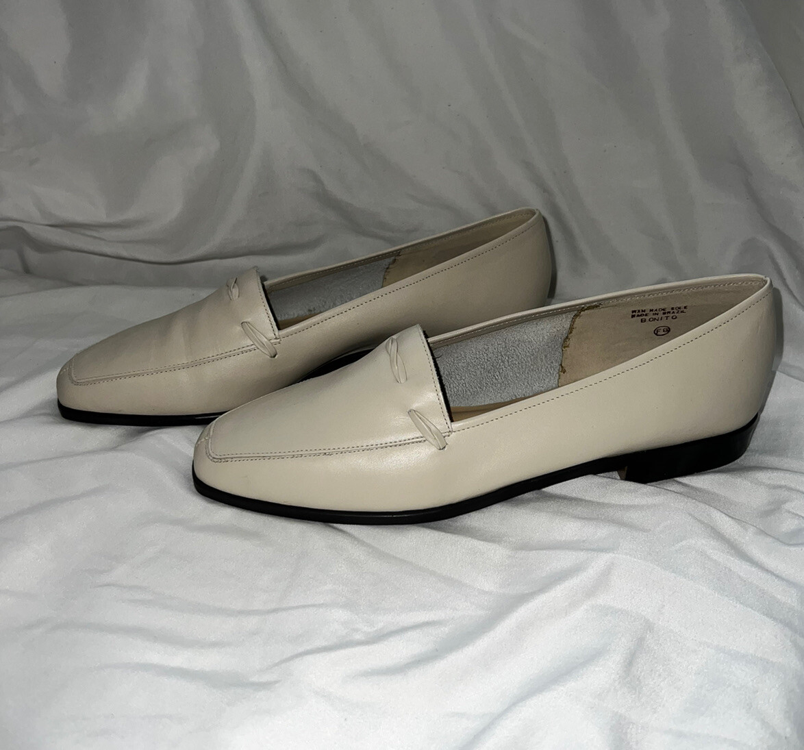 Westies white leather slip on loafers size 8.5 Fall Winter  display picture 3