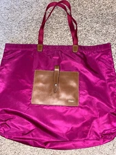 Tumi Just In Case Roll Up Tote Bag Magenta Pink  NWOT