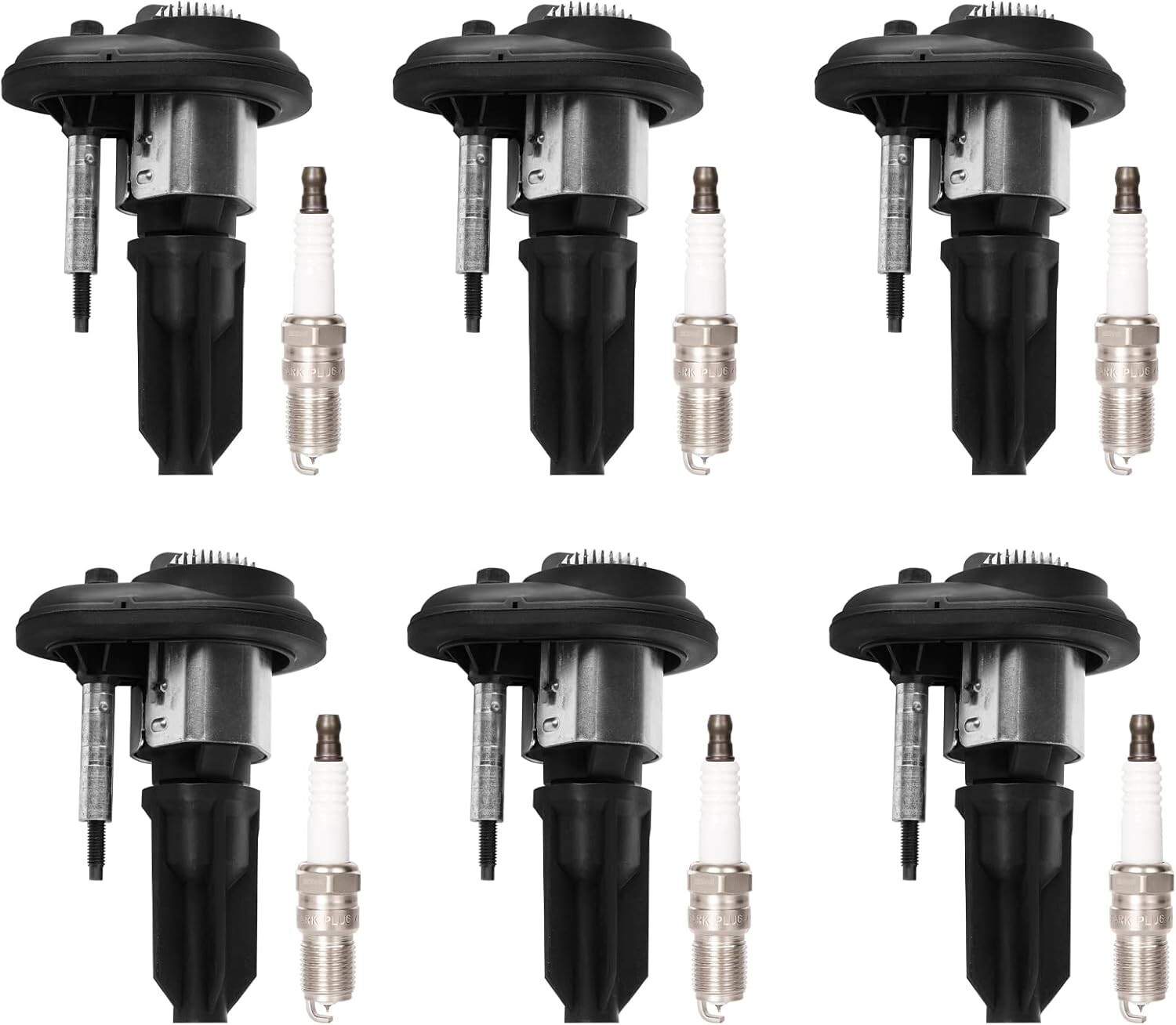 6 Ignition Coils & Spark Plugs Kit for 2002-2005 Chevy Trailblazer GMC