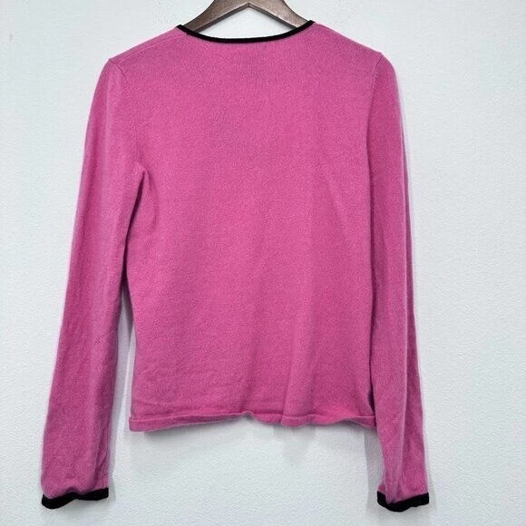 Suéter Daniel Bishop Crew 100% Rosa Cachemira Vintage Años 90 Tacón Alto Talla XL Foto 2 de 4