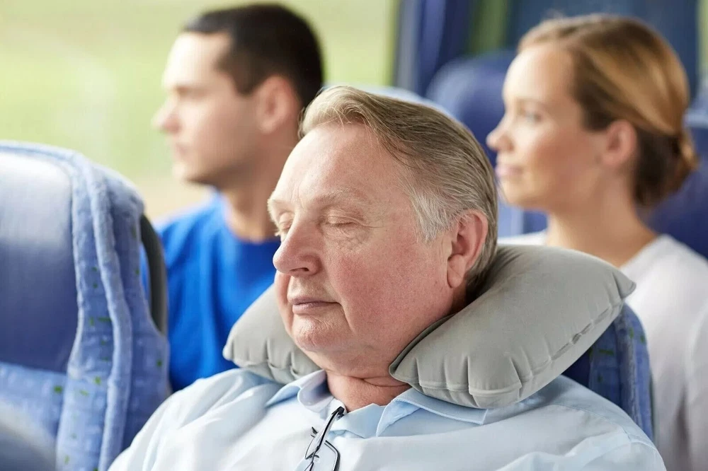 Inflatable Neck Pillow for Travel – Soft Air Cushion – Compact 3-Pack for Plane Car Spa