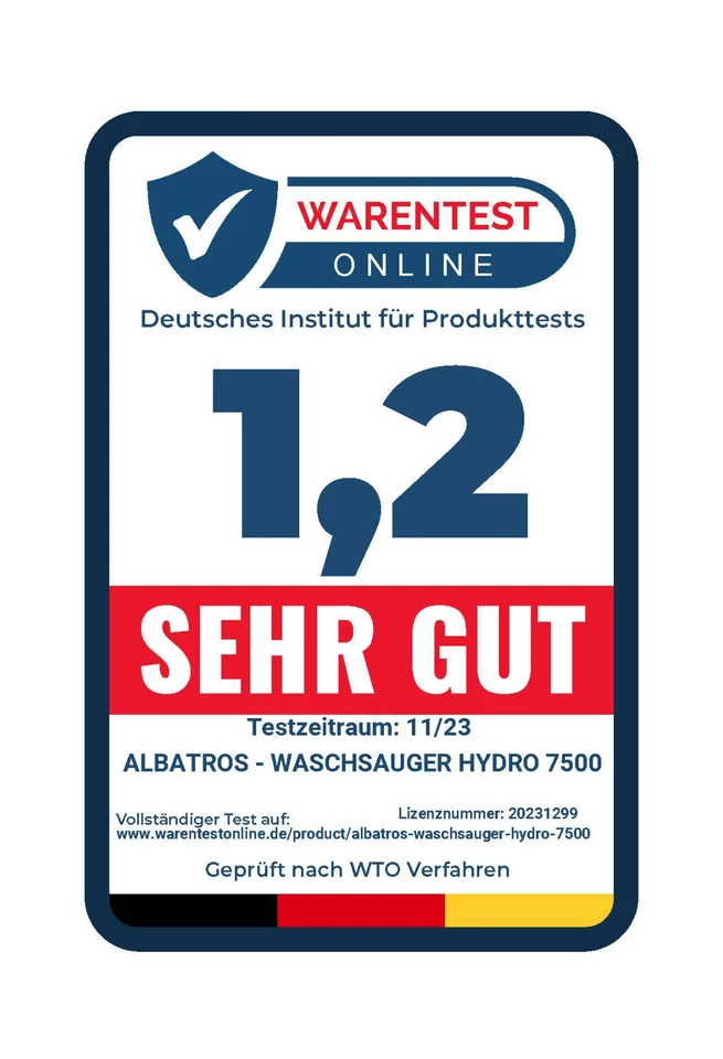 Waschsauger Nass Trockensauger XXL Polsterreiniger 1200W - Albatros HYDRO 7500 - Bild 2 von 4