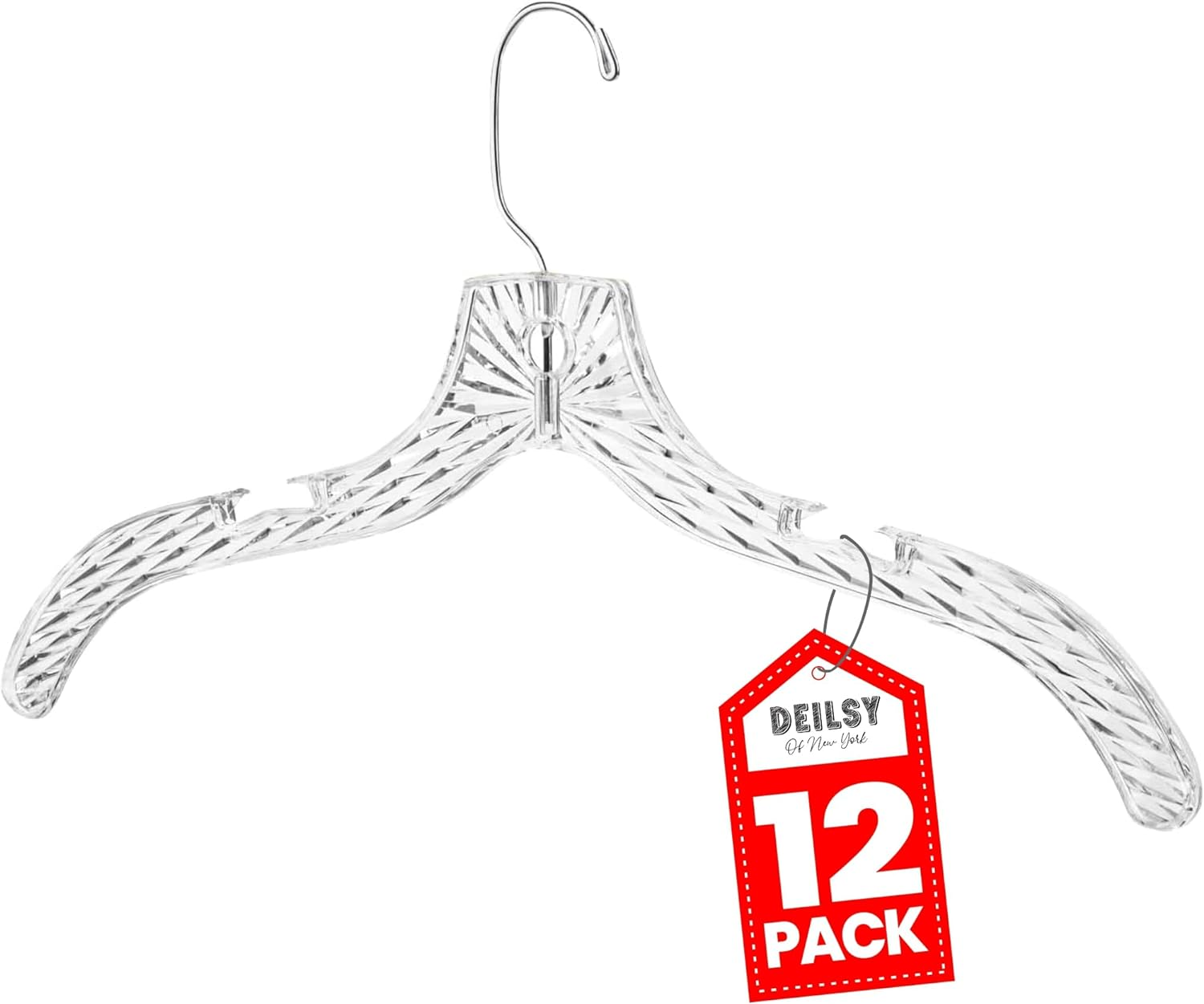 12-Pack Heavy Duty Plastic Clothes Hangers for Dresses & Shirts-image