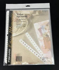 Fiskars 10 Plastic Album Page Protectors 8-1/2" X 11" Multi Punched for Binder