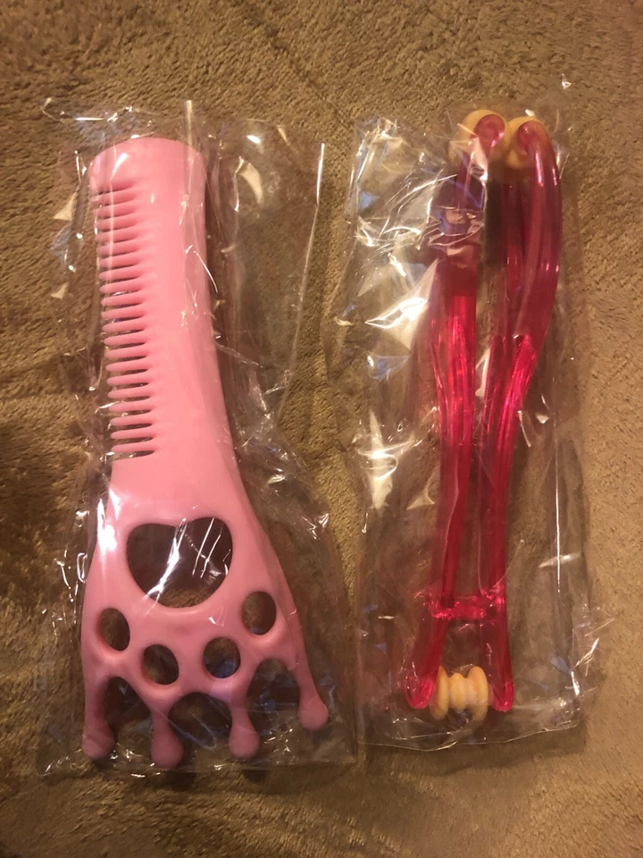 Peine masajeador de cabeza multifuncional, rosa Foto 2 de 4