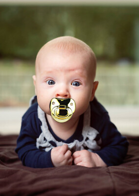 Excalibur Billy Bob Original Gold Baby Pacifier BPA Free with Orthodontic  Nipple