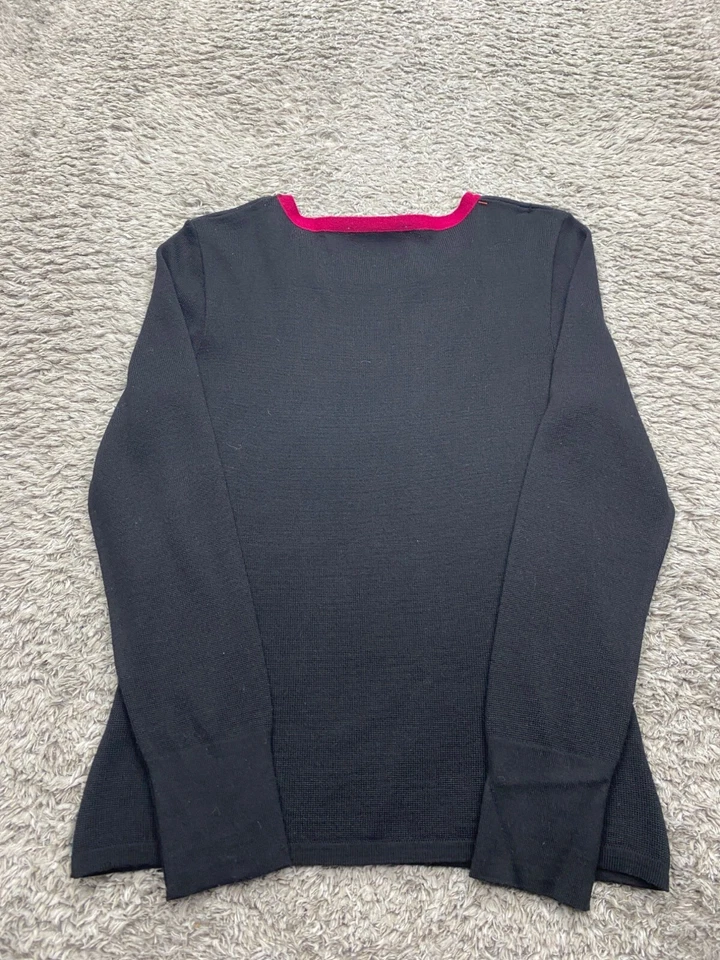 Antonio Melani Sweater Women XS Black Neon Paisley Wool Acrylic Made In Italy - Image 2 of 4