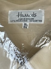 UNWORN VINTAGE In Pack HARRODS MENS SHIRT 39 Caramel