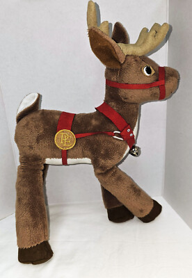 Hallmark Polar Express Christmas Holiday Plush 14'' Soft Reindeer Bell Harness