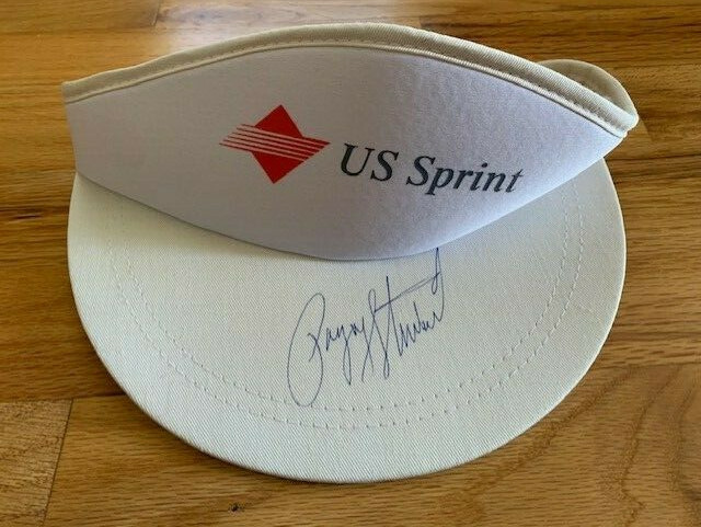Payne Stewart Autographed Signed HAND US SPRINT GOLF VISOR GOLF LEGEND PSA LETTER 
