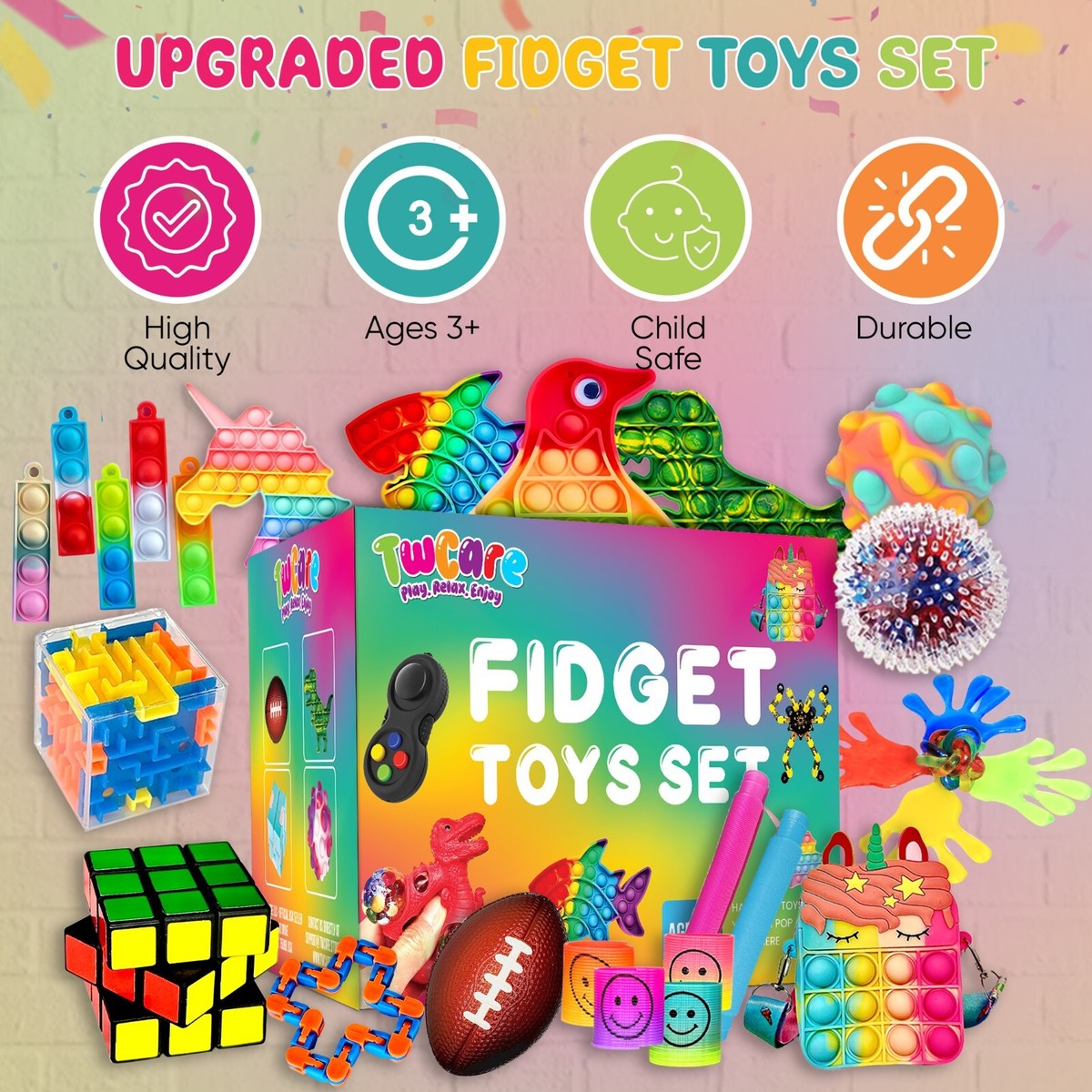 Set 30 Fidget Toys - Sensory Toys Anti-Stress Pour Enfants Et Adultes, ADHD, Autisme