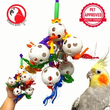 1449 Bubbles Toy cage Toys Cages Shredder Cockatiel Parakeet Conure Budgie
