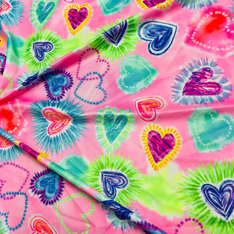 Valentine Hearts Print Spandex 4-Way Stretch Fabric 60"wide Swimsuit By the Yard - Image 2 of 4