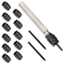 14Pcs Double Sided Rotary 3/8" HSS Spot Weld Cutter Remover Drill Bits Tool Set