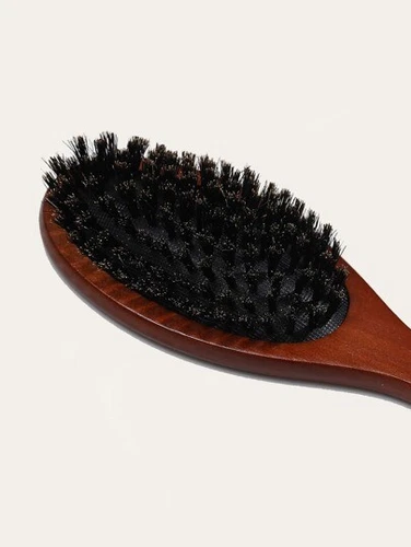 Natural Boar Bristle Hair Brush Paddle Anti-static Scalp Massage Dual Detangling - Picture 2 of 4