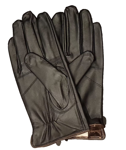 Ambesi Men's Touchscreen Fleece Lined Leather Winter Gloves, Black S M L - Picture 2 of 3