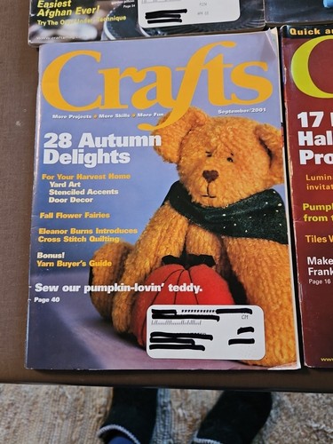 CRAFTS Magazine- Lot of 9 from 2001- All Patterns are Included and UNCUT - Picture 8 of 10