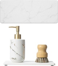 2PCS Water Absorbing Stone Drying Tray for Kitchen Counter Bathroom Sink,