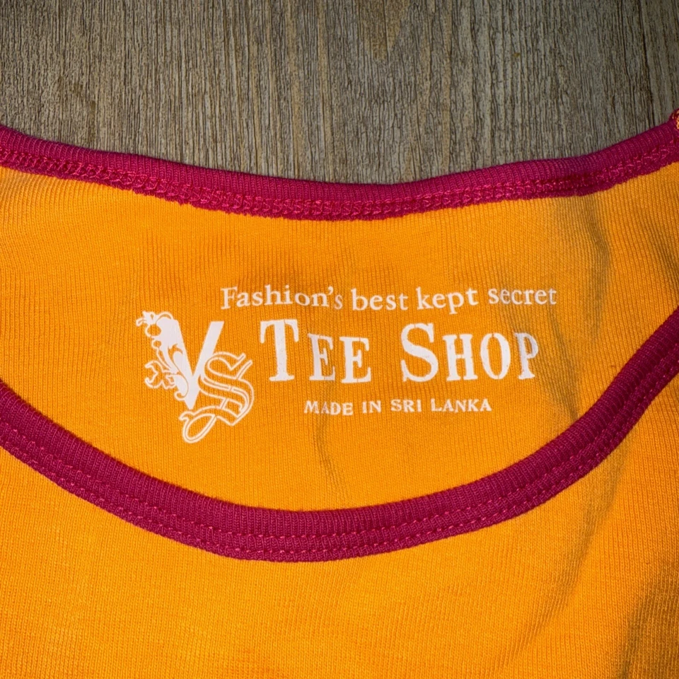 Vintage Fashion Bug Blank Raglan Shirt Top Women's Size XL magenta & Coral Y2K - Image 4 of 4