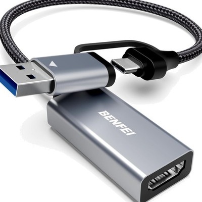 Video/Audio Capture Card 4K HDMI auf USB-C/A Full HD 1080P 60FPS für Livestre...