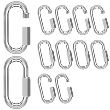 M12-12 Pack 4.17“ Quick Links Chain Connectors, 1/2" 4.2“-12P 