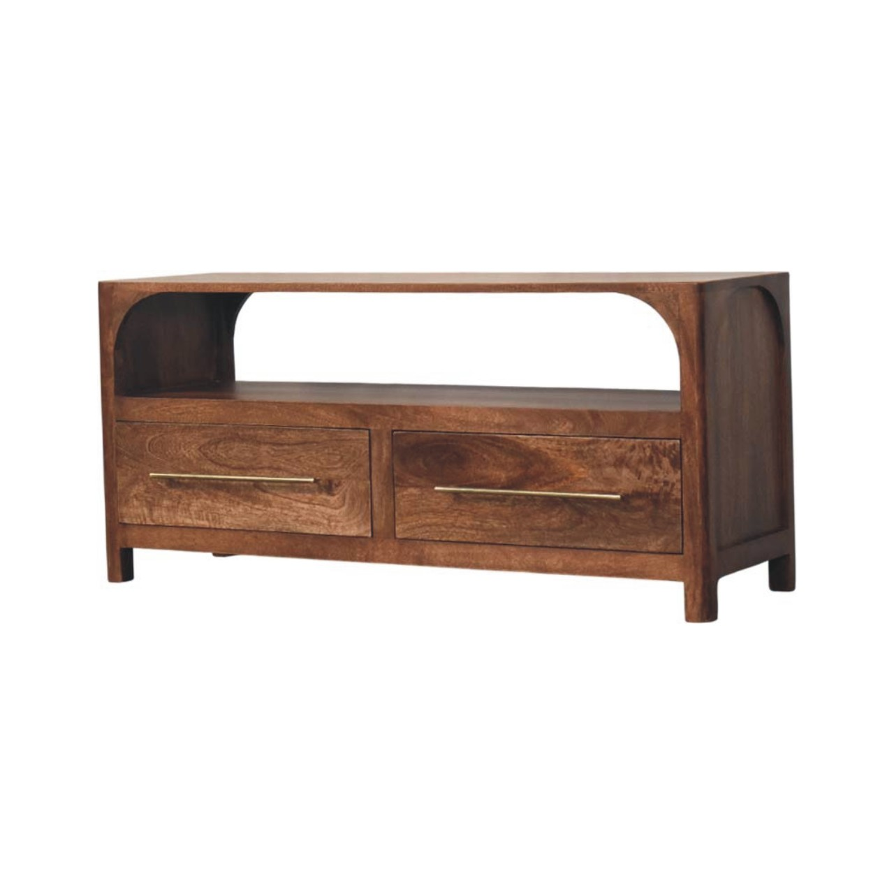 Homesplex White Arc-Line Media Console - Image 2