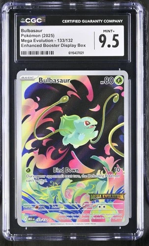 Bulbasaur 133/132 Enhanced Booster Display Box Pokemon CGC 9.5 Mint+ *021