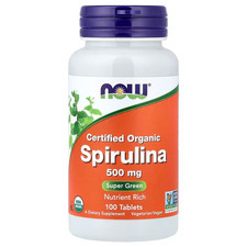 SPIRULINA ORGANICA 500 MG 100TAB. ENERGIA, CONTROL DE PESO, ANTIOXIDANTE.