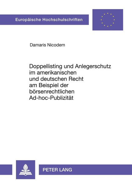Doppellisting Und Anlegerschutz Im Amerikanischen Und Deutschen Recht Am Beispie-image