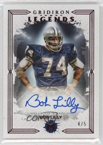 2023 Motif Gridiron Legends Signatures Pyrrol Scarlet 4/5 Bob Lilly Auto HOF