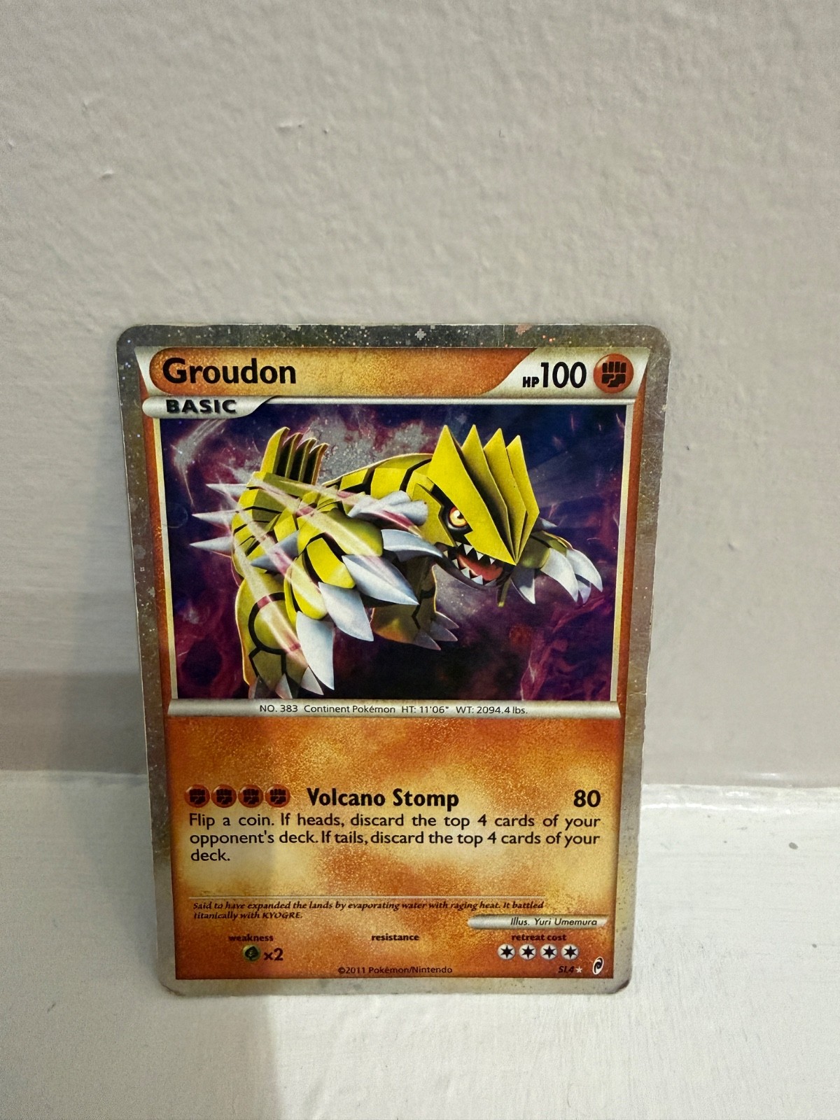 Pokémon TCG Groudon Call of Legends SL4 Holo Shiny Rare - MP