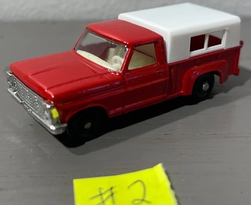 Matchbox Lesney Ford Pick-Up No.6 Black Base Chrome Grill #2 Excellent