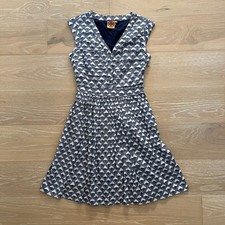 Tory Burch Nico Day Dress in Quartz Deco Diamonds Pattern sz 2